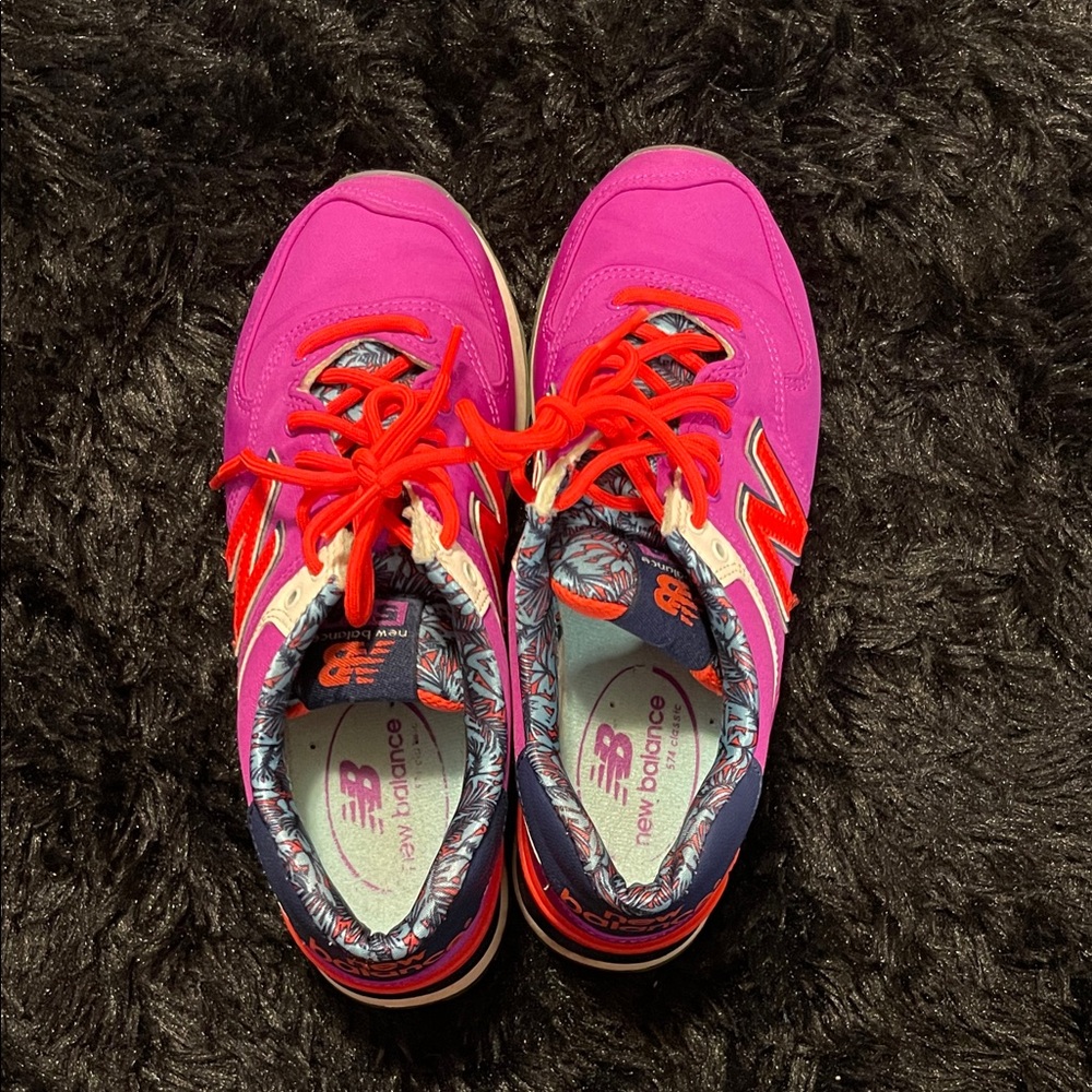 New Balance Fuchsia and Crimson Sneakers